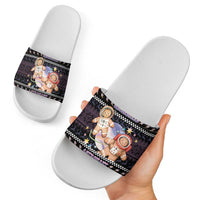 Astronaut Christmas Slide Sandals Gingerbread In Space - Wonder Print Shop