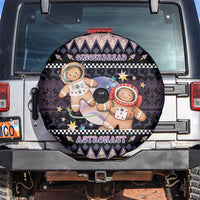 Astronaut Christmas Spare Tire Cover Gingerbread In Space - Wonder Print Shop