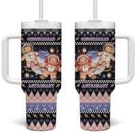 Astronaut Christmas Tumbler With Handle Gingerbread In Space - Wonder Print Shop