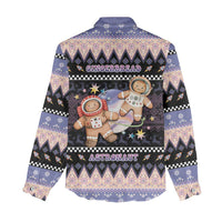 Astronaut Christmas Women Casual Shirt Gingerbread In Space - Wonder Print Shop
