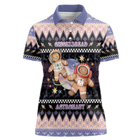 Astronaut Christmas Women Polo Shirt Gingerbread In Space - Wonder Print Shop