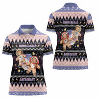 Astronaut Christmas Women Polo Shirt Gingerbread In Space - Wonder Print Shop