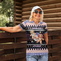 Astronaut Christmas Women Polo Shirt Gingerbread In Space - Wonder Print Shop