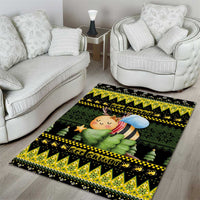 Bee Christmas Area Rug Cute Bumblebee - Wonder Print Shop