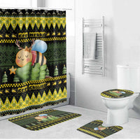 Bee Christmas Bathroom Set Cute Bumblebee - Wonder Print Shop