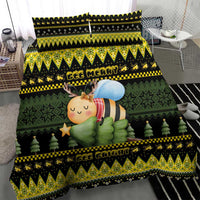 Bee Christmas Bedding Set Cute Bumblebee - Wonder Print Shop