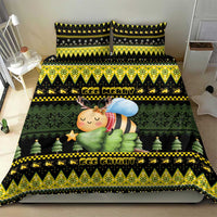 Bee Christmas Bedding Set Cute Bumblebee - Wonder Print Shop