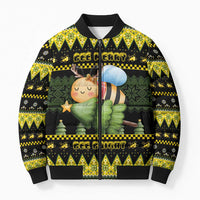Bee Christmas Bomber Puffer Jacket Cute Bumblebee - Wonder Print Shop
