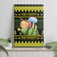 Bee Christmas Canvas Wall Art Cute Bumblebee - Wonder Print Shop