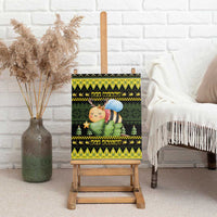 Bee Christmas Canvas Wall Art Cute Bumblebee - Wonder Print Shop