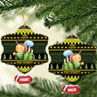 Bee Christmas Ceramic Ornament Cute Bumblebee - Wonder Print Shop
