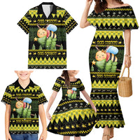 Bee Christmas Family Matching Mermaid Dress and Hawaiian Shirt Cute Bumblebee - Wonder Print Shop