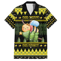 Bee Christmas Family Matching Off The Shoulder Long Sleeve Dress and Hawaiian Shirt Cute Bumblebee - Wonder Print Shop