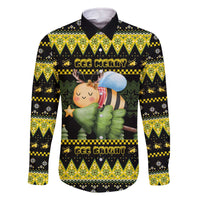 Bee Christmas Family Matching Off The Shoulder Long Sleeve Dress and Hawaiian Shirt Cute Bumblebee - Wonder Print Shop