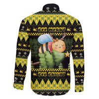 Bee Christmas Family Matching Off The Shoulder Long Sleeve Dress and Hawaiian Shirt Cute Bumblebee - Wonder Print Shop