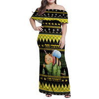 Bee Christmas Family Matching Off Shoulder Maxi Dress and Hawaiian Shirt Cute Bumblebee - Wonder Print Shop
