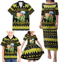 Bee Christmas Family Matching Puletasi and Hawaiian Shirt Cute Bumblebee - Wonder Print Shop