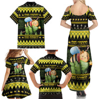 Bee Christmas Family Matching Summer Maxi Dress and Hawaiian Shirt Cute Bumblebee - Wonder Print Shop