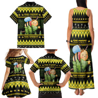 Bee Christmas Family Matching Tank Maxi Dress and Hawaiian Shirt Cute Bumblebee - Wonder Print Shop