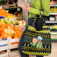 Bee Christmas Grocery Bag Cute Bumblebee - Wonder Print Shop