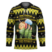 Bee Christmas Hockey Jersey Cute Bumblebee - Wonder Print Shop
