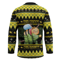 Bee Christmas Hockey Jersey Cute Bumblebee - Wonder Print Shop