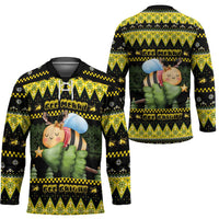 Bee Christmas Hockey Jersey Cute Bumblebee - Wonder Print Shop