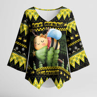 Bee Christmas Kimono Sleeve Blouse Cute Bumblebee - Wonder Print Shop