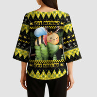 Bee Christmas Kimono Sleeve Blouse Cute Bumblebee - Wonder Print Shop
