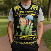 Bee Christmas Knitted V-Neck Vest Cute Bumblebee - Wonder Print Shop