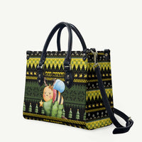 Bee Christmas Leather Bag Cute Bumblebee - Wonder Print Shop