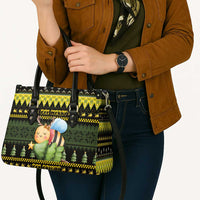 Bee Christmas Leather Bag Cute Bumblebee - Wonder Print Shop