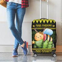 Bee Christmas Luggage Cover Cute Bumblebee - Wonder Print Shop