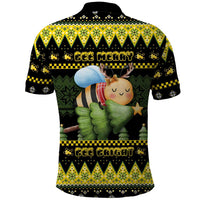 Bee Christmas Polo Shirt Cute Bumblebee - Wonder Print Shop