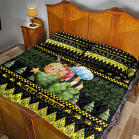 Bee Christmas Quilt Bed Set Cute Bumblebee - Wonder Print Shop