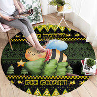 Bee Christmas Round Carpet Cute Bumblebee - Wonder Print Shop