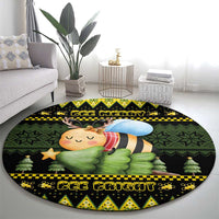 Bee Christmas Round Carpet Cute Bumblebee - Wonder Print Shop