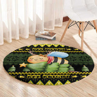 Bee Christmas Round Carpet Cute Bumblebee - Wonder Print Shop