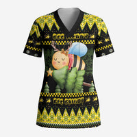 Bee Christmas Scrub Top Cute Bumblebee - Wonder Print Shop