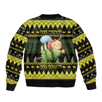 Bee Christmas Sleeve Zip Bomber Jacket Cute Bumblebee - Wonder Print Shop