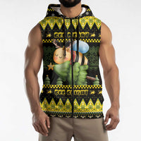 Bee Christmas Sleeveless Zip Hoodie Cute Bumblebee - Wonder Print Shop