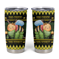 Bee Christmas Tumbler Cup Cute Bumblebee - Wonder Print Shop