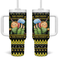 Bee Christmas Tumbler With Handle Cute Bumblebee - Wonder Print Shop