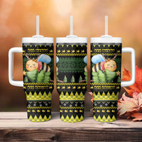 Bee Christmas Tumbler With Handle Cute Bumblebee - Wonder Print Shop