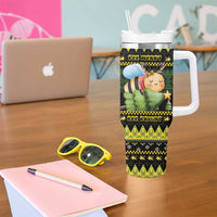 Bee Christmas Tumbler With Handle Cute Bumblebee - Wonder Print Shop