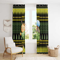 Bee Christmas Window Curtain Cute Bumblebee - Wonder Print Shop