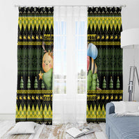 Bee Christmas Window Curtain Cute Bumblebee - Wonder Print Shop