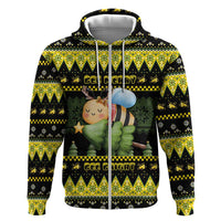 Bee Christmas Zip Hoodie Cute Bumblebee - Wonder Print Shop