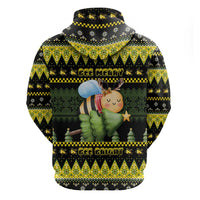 Bee Christmas Zip Hoodie Cute Bumblebee - Wonder Print Shop