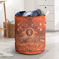Dutch Empire Laundry Basket Tulip Ornaments Vintage Style - Wonder Print Shop